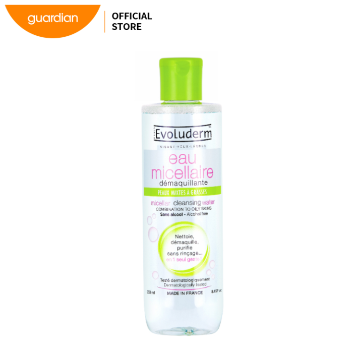Evoluderm Combination Oily Skin Micellar Cleansing Water 250ml | Lazada