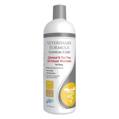 แชมพูสุนัข Veterinary Formula Clinical Care Shampoo Oatmeal & Tea Tree Oil สำหรับผิวแห้งแพ้ง่าย 473มล. (1 ขวด)