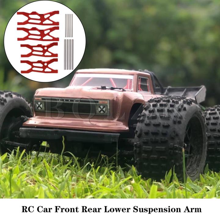 rc1-อะไหล่แขนช่วงล่างอลูมิเนียม10ชิ้นสำหรับ-arrma-outcast-4ชิ้นสีแดง