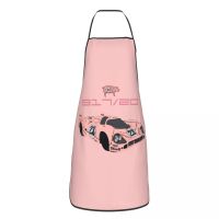 Unisex 917 Pink Pig Sports Car Bib Apron Adult Women Men Chef Tablier Cuisine for Cooking Kitchen Race Car Painting Aprons