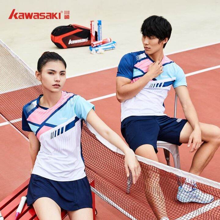 เสื้อยืดกีฬาชุดกีฬาแบดมินตันแบบมืออาชีพสำหรับผู้หญิง-kawasaki-kawasaki-2023ฤดูใบไม้ผลิและฤดูใบไม้ร่วง