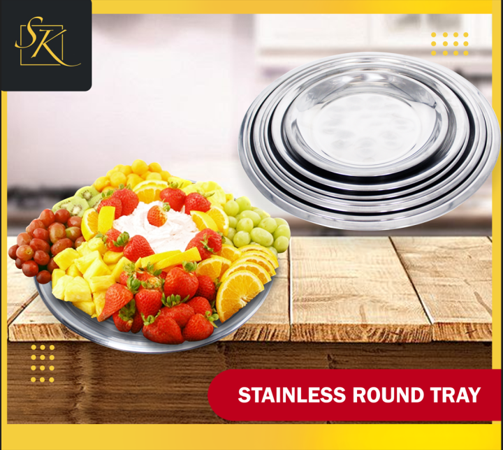 STAINLESS ROUND TRAY Lazada PH