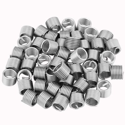 50Pcs M8x1.25x1.5D Stainless Steel Helical Thread Inserts Screw Bushing Coiled Wire Sleeve Set Thread Repair Kit
