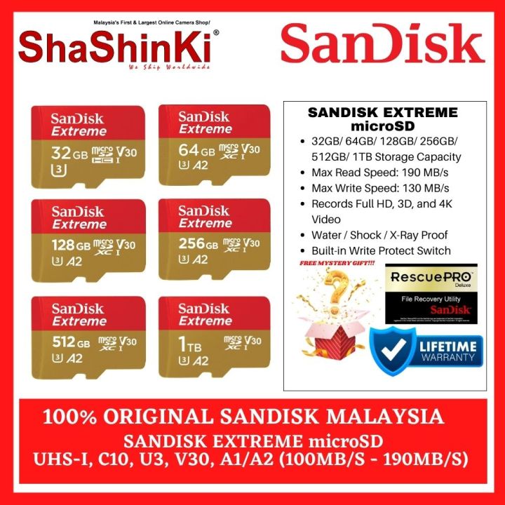 SanDisk microSD 512GB 130MB/s Full HD 4K-