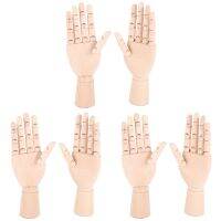 3X 7Inch Wooden Sectioned Opposable Articulated Left/ Figure Manikin Hand Model for Drawing,Sketching,Painting