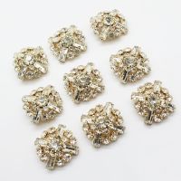 high quality! 5 metal inlaid crystal buttons hand-sewn Mani coat Sweater buttons jewelry sewing buttons holiday decorations