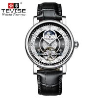 ⌚นาฬิกาข้อมือผู้ชาย Tourbillon สำหรับผู้ชายนาฬิกาข้อมือกลไกโครงกระดูกหรูหราสำหรับผู้ชายนาฬิกาข้อมือเรืองแสงกลวงกันน้ำ