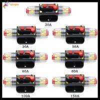 QIUQIU กันน้ำครับ สวิตช์ประกัน 12V-24V ครับ ตัวยึดฟิวส์ DC อุปกรณ์เสริมรถยนต์ รีเซ็ตฟิวส์ เบรกเกอร์รถยนต์