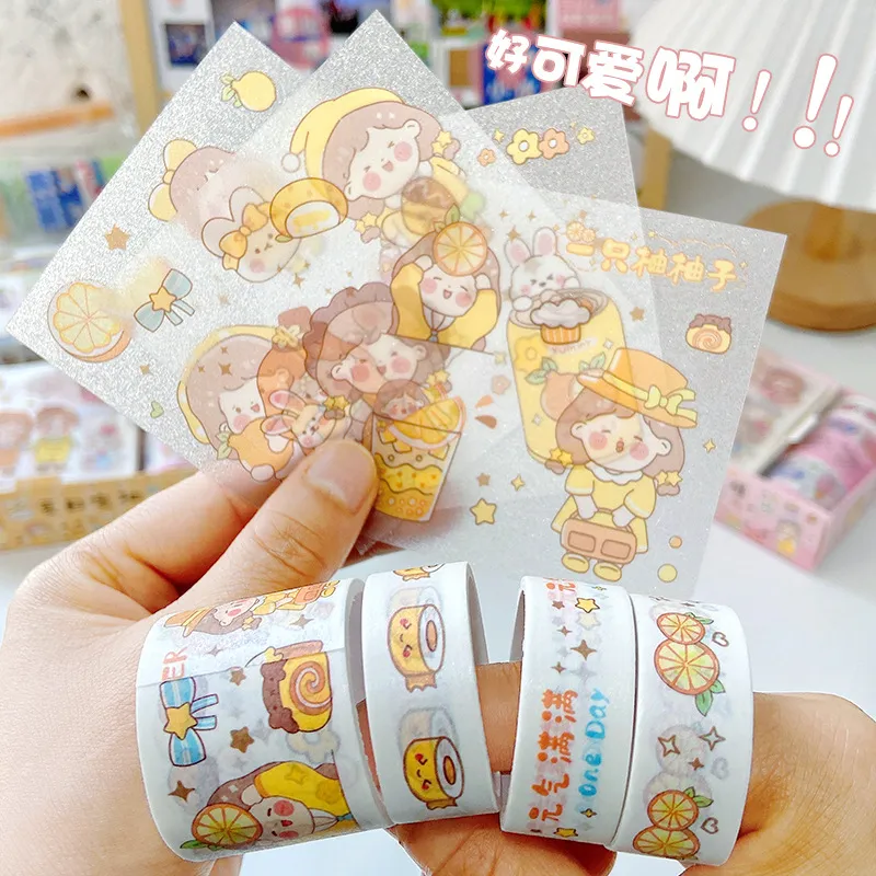 DraggmePartty Cute Girl Journal Sticker Gift Box Pet Kawaii Stationery  Scrapbooking Decoration Material Diary Phone Stickers 