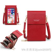 Touch Screen Mobile Phone Crossbody Bags for Women PU Card Holder Wallet Coin Purse Soft Leather Shoulder Handbag Female Bag