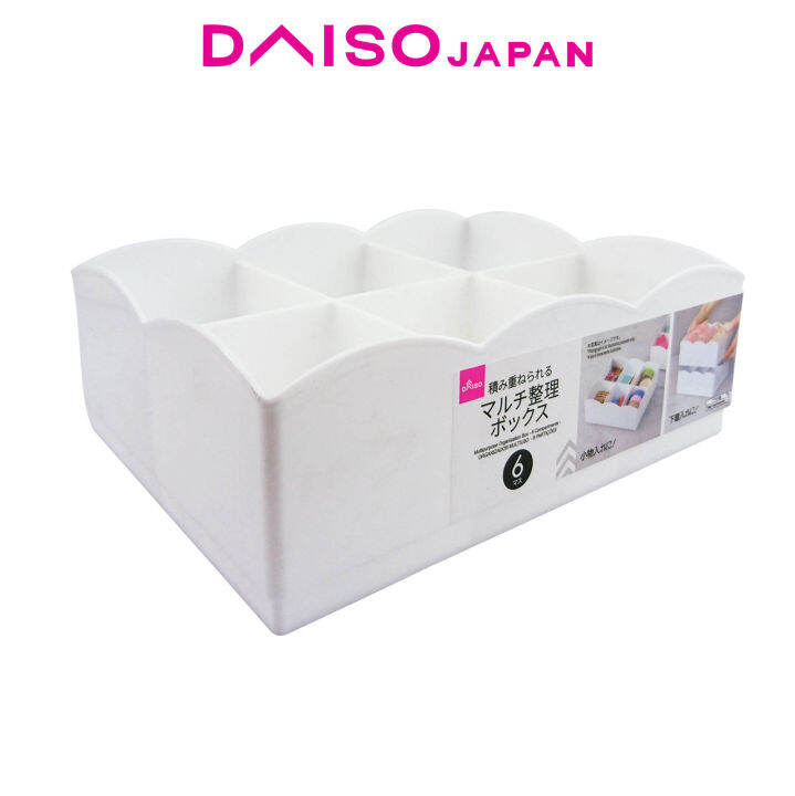 Daiso 6Slots White Stackable Organizer Lazada PH