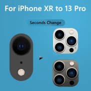 Fake Camera Lens Sticker Seconds Change For iPhone XR to 13Pro Phone