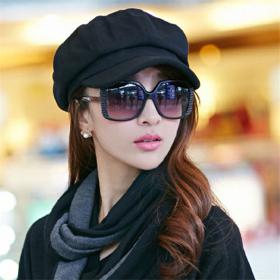 Amart หมวกเบเร่ต์ผ้าวูลสำหรับทั้งชายและหญิง,หมวกเบเร่ต์เนื้อแข็งสไตล์เกาหลีฤดูใบไม้ร่วงฤดูหนาว