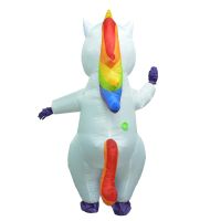 Inflatable Unicorn Costume Adult Kids Rainbow Halloween Costumes For Wommen Men Adult Carnival Mascot Purim Christmas Cosplay