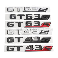 ป้าย GT63S ตัวอักษรแบน GT43S โลโก้สำหรับ Mercedes Benz AMG ป้ายโครงหลัง GT ด้านหลังสติกเกอร์ตัวรถด้านข้าง Hiasan Mobil แบบใหม่