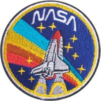 ( Promotion+++) คุ้มที่สุด อาร์มปักลาย NASA จรวด วงกลม /Size 7*7cm ติดเสื้อติดหมวก ติดสินค้าแฟชั่น งาน DIY เสื้อผ้า งานปักระเอียด No.P7Aa52-0433 ราคาดี กาว กาว ร้อน กาว อี พ็ อก ซี่ กาว ซิ ลิ โคน