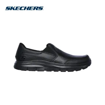 Memory foam black hot sale work shoes