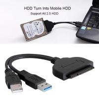 【Hot demand】 【On Sale】 USB สายเคเบิลอะแดปเตอร์ตัวผู้เป็นตัวเมีย22Pin SATA ตัวเมีย3.0ตัวสำหรับไดรฟ์เวอร์ฮาร์ดดิสก์ SATA HDD พร้อมขั้วต่อสายไฟ USB ความเร็วสูง