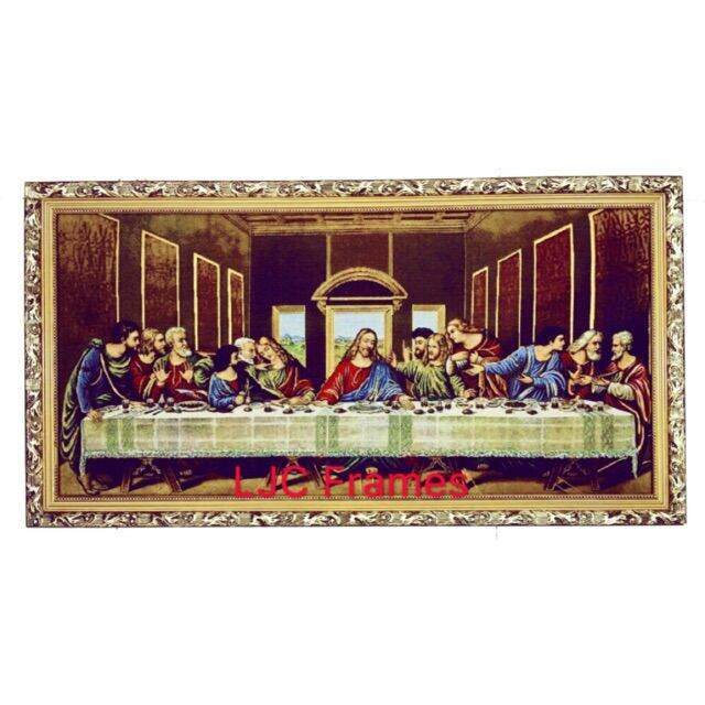 Cloth Last Supper Wood Frame 47cm*87cm Lazada PH