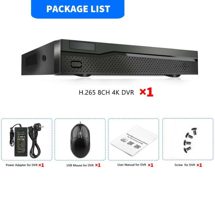 8mp-8ch-4k-poe-nvr-เครื่องบันทึกวีดีโอ-h-265กล้องเสียง-ip-p2p-กล้องวงจรปิด-onvif-ใช้ได้กับ-j44กล้องวงจรปิด-dahua-hikvision