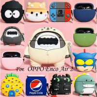 READY STOCK! solid color cartoon for OPPO Enco Air 2 Soft Earphone Case Cover