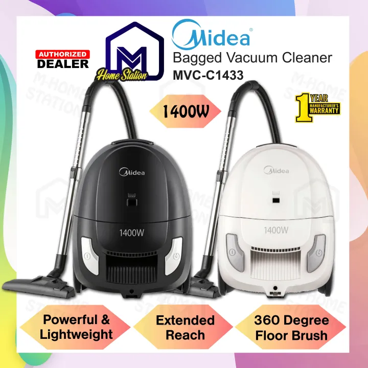 Midea Bagged Vacuum Cleaner 1400W with Hepa Filter MVCC1433 OR 1200W