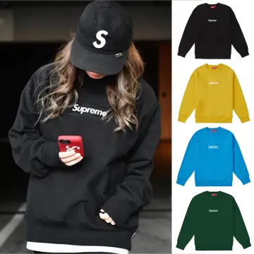 Supreme sweatshirt Supreme Brand Sweatshirt Supreme Logo Sweatshirt crew  neck Black full-sleeve Sweatshirt for men –