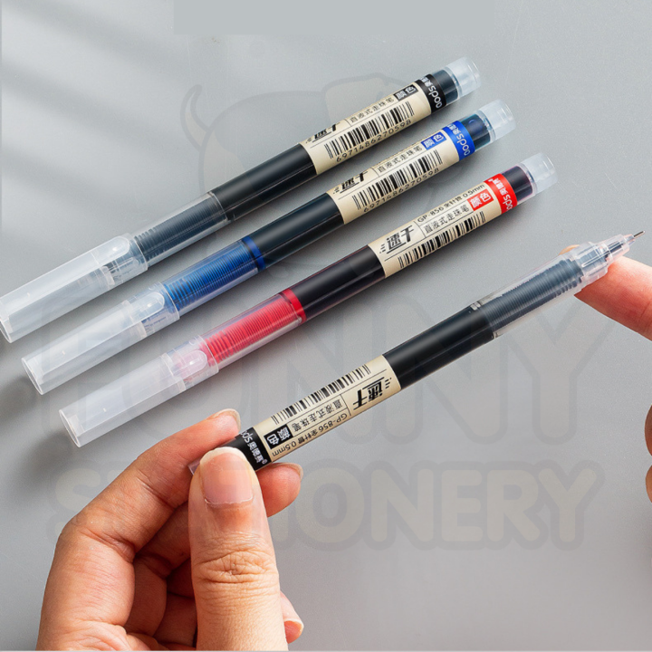 liquid-roller-pen-ปากกาลูกลื่นแบบน้ำ-ปากกาเจล-หัวเข็ม-0-5mm-เขียนลื่น-แห้งเร็ว-อุปกรณ์เครื่องเขียน-gp-856