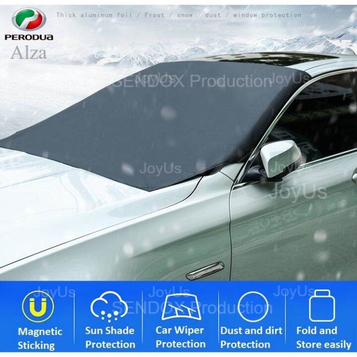 Perodua Alza Magnetic Car Windscreen Cover Sunshade and Dust Windshield ...