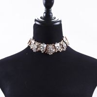 【Preflow ornament】เสน่ห์ Rhinestone ดอกไม้สร้อยคอผู้หญิง FashionJewelry Choker ชี้แจงเอี๊ยม CollarAesthetic