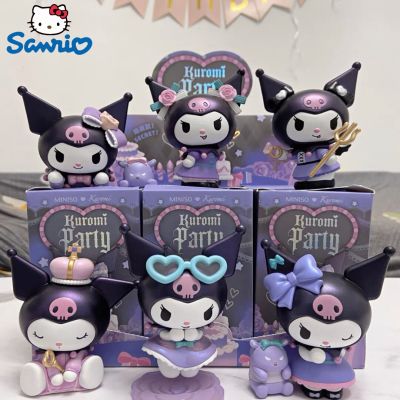 Sanrio Characters Kuromi Original Blind Box Birthday Party Series Action Figure Surprise Box Cute Model Fans Collection Gifts