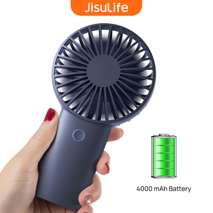 jisulife-พัดลมพกพา-พัดลมมือถือ-4000mah-พัดลมชาร์จ-usb-พัดลมมือถือขนาดเล็ก