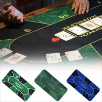 ROVE ไบเซ่ รูปโป๊กเกอร์ผ้าปูโต๊ะ Texas Holdem กันน้ำกันน้ำได้ เสื้อโต๊ะโป๊กเกอร์ เสื่อรองจาน ไพ่โป๊กเกอร์เทป ผ้าคาสิโนรูเล็ต ปาร์ตี้ของครอบครัว