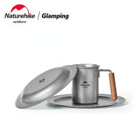 Naturehike New Stainless Steel Vintage Cutlery Camping Dinner Plate Outdoor Cup And Plate Picnic Equipment For Picnic Barbecue