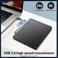 IPBARN SHOP USB 3.0 // Type-C ไดรฟ์ออปติคัลภายนอก DVD CD RW พร้อมช่องเสียบ sd/tf และ USB3.0 เครื่องเล่นอ่าน มีประโยชน์และดี ตัวเขียนไดรฟ์ CD Burner สำหรับแล็ปท็อปคอมพิวเตอร์ตั้งโต๊ะ