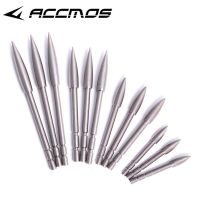 ♨☍✻ DIY 80 100 120 150 200 Grain Stainless Steel Bullet Point Tip For ID 4.2 mm Arrow Shaft Arrow Head Archery Accessory Bow