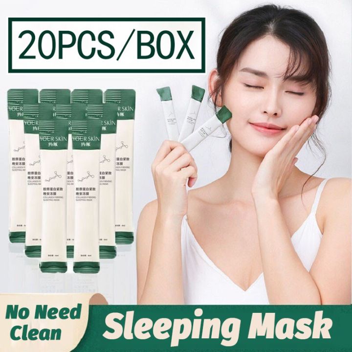 【40Pcs】Original Collagen Firming Sleeping Mask Jelly Sleep Mask Anti