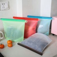 【DT】 hot  Silicone Freshness Protection Package 500ml 1000ml 1500ml Food Sub-Packaging Ziplock Bag Frozen Food Storage Silicone Bag