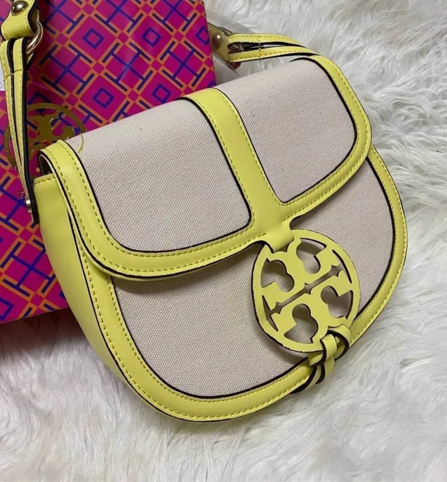 Tory Burch Miller Canvas Quadrant Saddle Bag