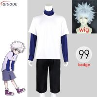 （ร้อน）อะนิเมะ Hunter X Hunter Killua Zoldyck เครื่องแต่งกายคอสเพลย์วิกผมจำนวน99ตราฮาโลวีนปาร์ตี้คริสต์มาสเครื่องแต่งกายวิกผม