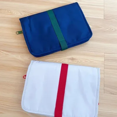 High-end MUJI Folding Cosmetic Bag Female Japanese Cartoon 2023 Multifunctional Large Capacity Portable Travel Storage Bag