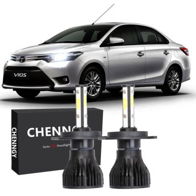 หลอดไฟหน้า LED H4 สีขาว สําหรับ Toyota Vios E Spec J Spec (NCP150) ปี 2013-2019 - 6000K 2 ชิ้น 2PCS