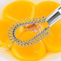 1PCS Cooking Tools Coffee Mixer Spring Sauce Accessoire Steel Egg Beater Mini Whisk Milk Frother Foamer Home Kitchen Egg Gadgets