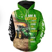 2023 NEWTessffel Worker Farmer Tractor Instrument Funny NewFashion แขนยาว3DPrint Hoodies ผู้ชายผู้หญิง