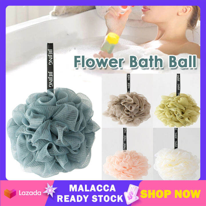 Flower Bath Ball Baby Shower Wash Soft Sponge Body Cleaning Letter Mesh