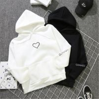 Fashion model shop 2023 ผู้หญิงสไตล์ตามท้องถนนแขนยาว Pullover Hooded เสื้อยืดสไตล์ฮาราจุกุเสื้อฮู้ดปักลาย Top