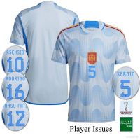 Cute 22-23 World Cup Spain Away Jersey Football Tshirts Sergio Fati Ferran Asensio Rodrigo Player Version comfortable