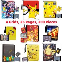 200Pcs PU Album Pokemon Pocket Binder Card Collector Anime Game Card Portable Storage Case Childrens Christmas Gifts Vmax
