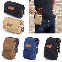 Mobile Phone Bag Mens Waist Vertical Canvas Multifunctional Horizontal Style Wearable Belt 22 Cm C