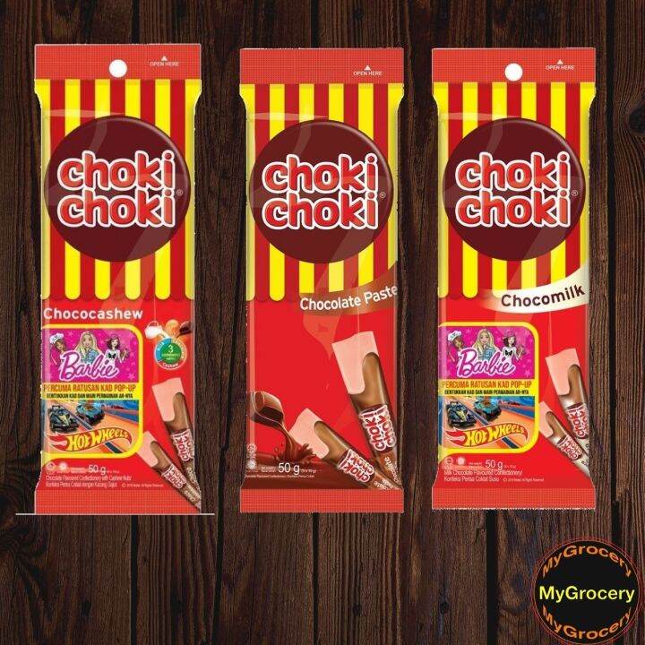 [MGC] 1pkt Choki Choki (Chocolate/ChocoMilk/CashewNut) Paste (5 stick ...